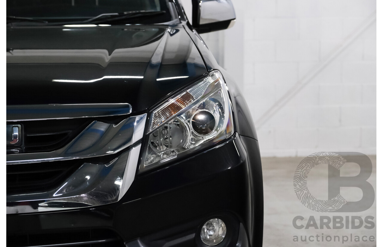 03/2016 Isuzu Mu-X LS-U (4x2) UC MY15 4d Wagon Black 7 seater Turbo Diesel 3.0L