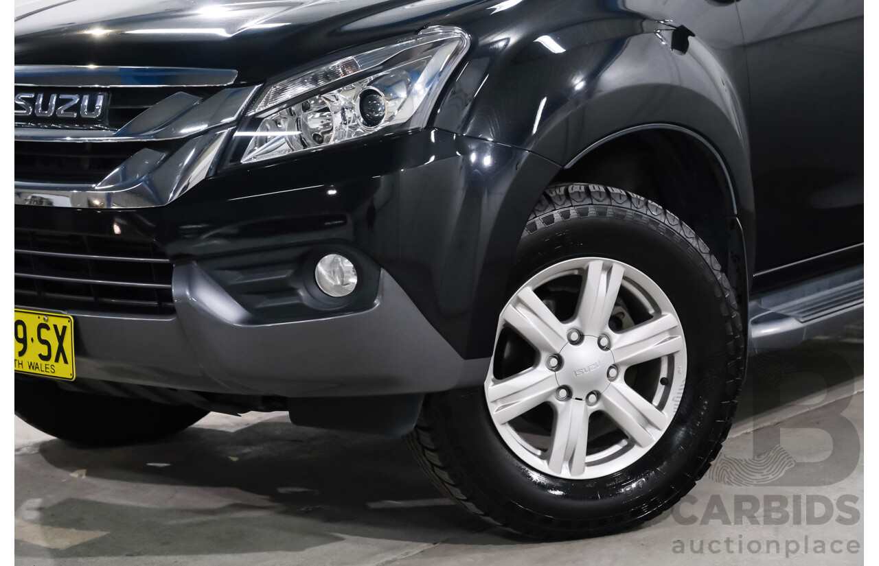 03/2016 Isuzu Mu-X LS-U (4x2) UC MY15 4d Wagon Black 7 seater Turbo Diesel 3.0L