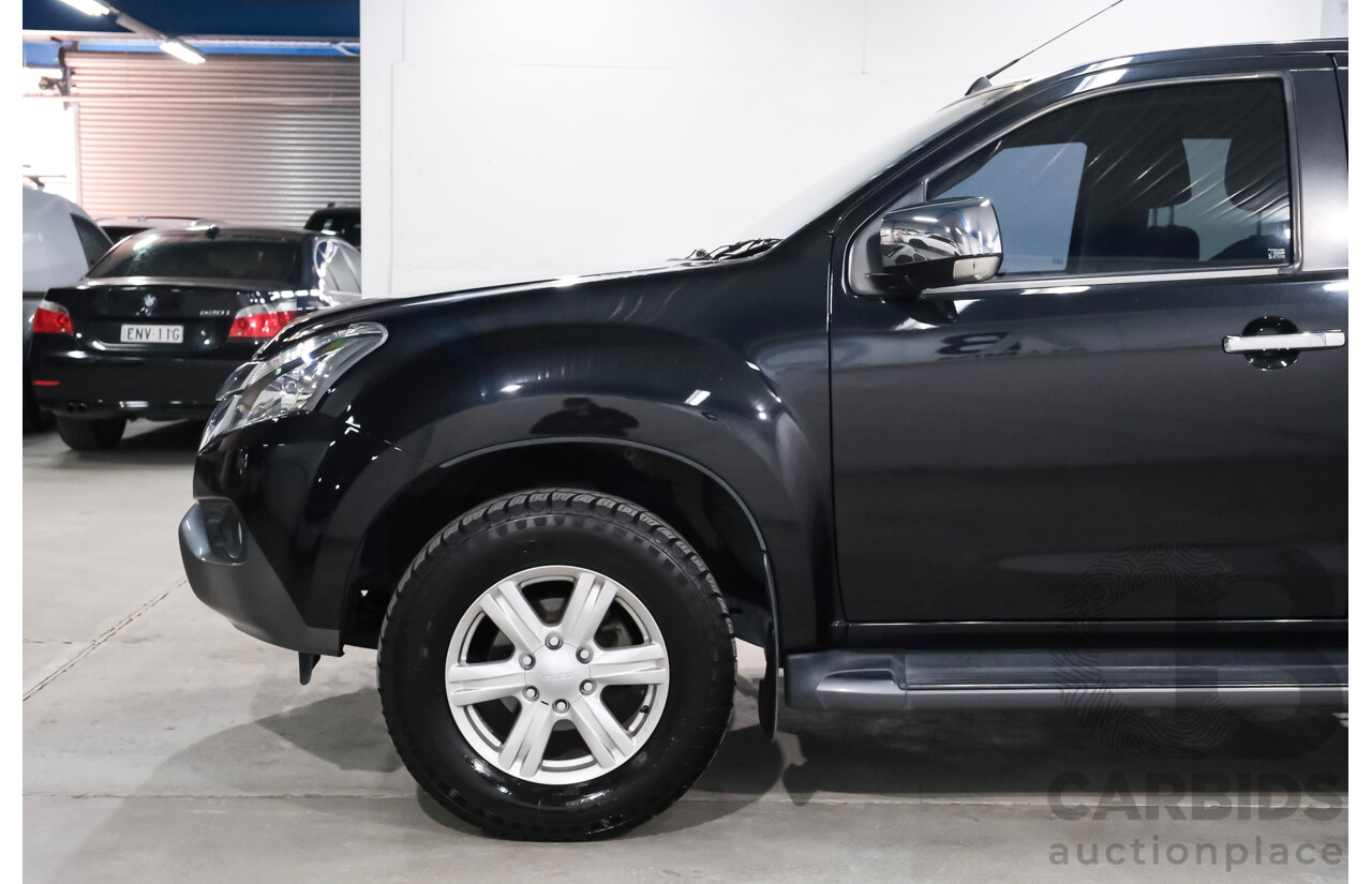 03/2016 Isuzu Mu-X LS-U (4x2) UC MY15 4d Wagon Black 7 seater Turbo Diesel 3.0L