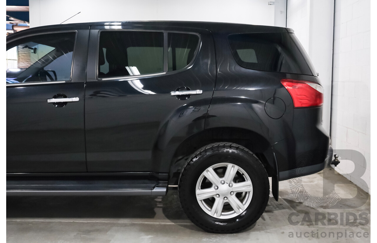 03/2016 Isuzu Mu-X LS-U (4x2) UC MY15 4d Wagon Black 7 seater Turbo Diesel 3.0L