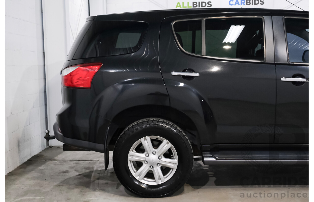03/2016 Isuzu Mu-X LS-U (4x2) UC MY15 4d Wagon Black 7 seater Turbo Diesel 3.0L