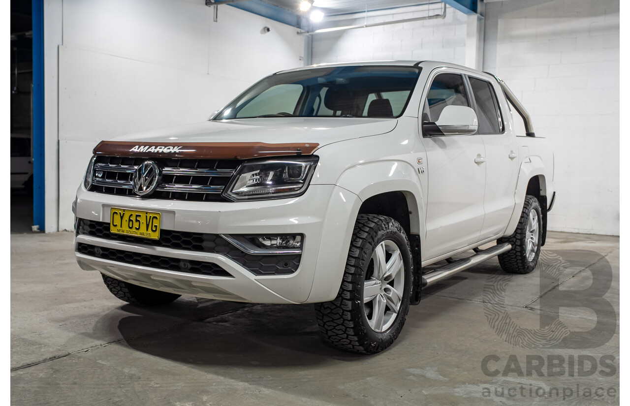 04/2018 Volkswagen Amarok V6 TDI 550 Highline 4x4 2H MY18 Dual Cab Utility Candy White Turbo Diesel 3.0L