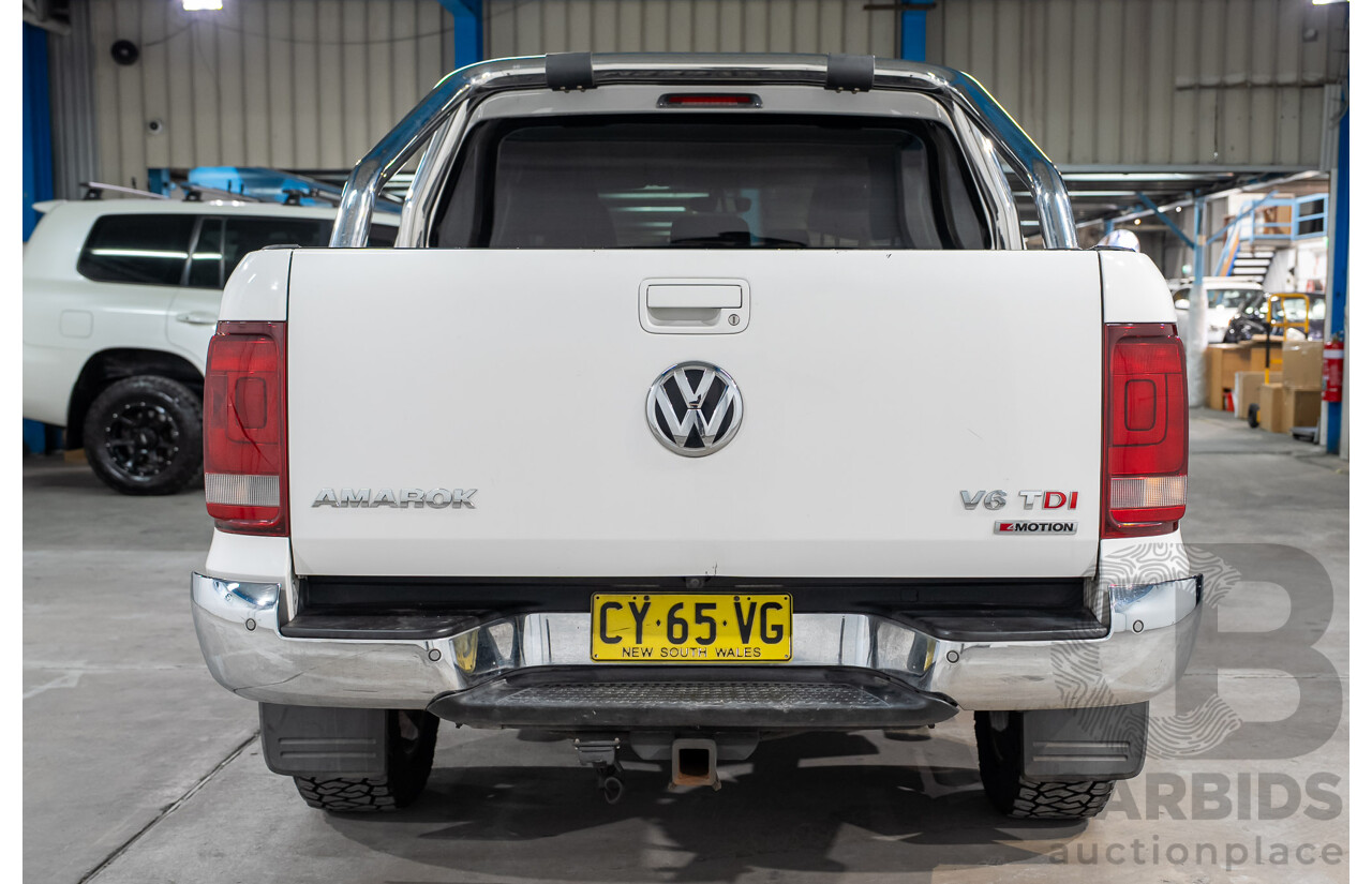 04/2018 Volkswagen Amarok V6 TDI 550 Highline 4x4 2H MY18 Dual Cab Utility Candy White Turbo Diesel 3.0L