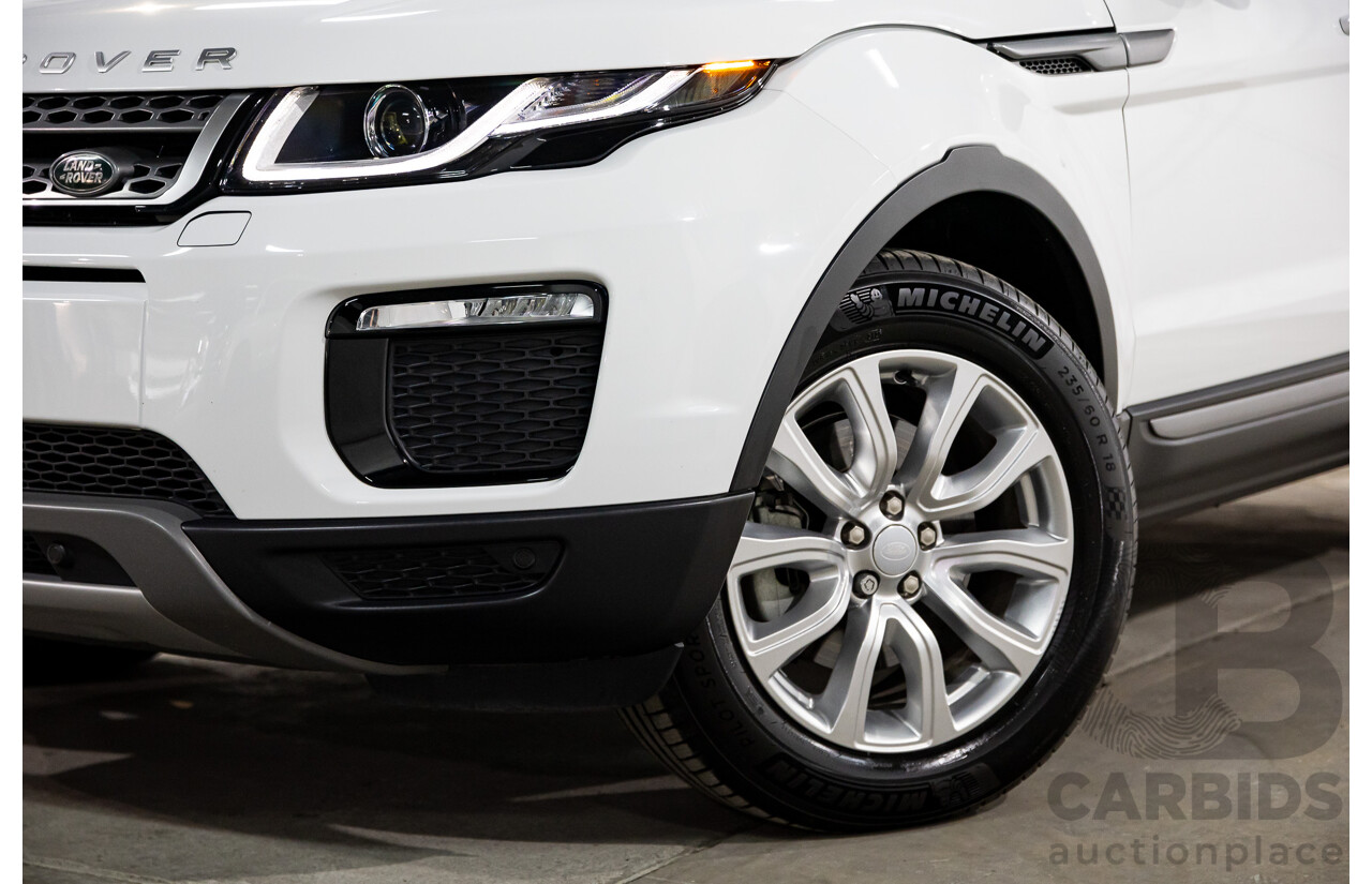 01/2018 Range Rover Evoque TD4 SE AWD LV MY18 5d Wagon Fuji White Turbo Diesel 2.0L