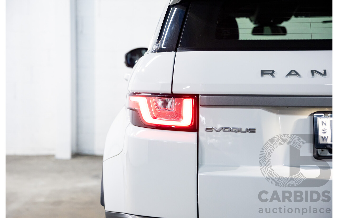 01/2018 Range Rover Evoque TD4 SE AWD LV MY18 5d Wagon Fuji White Turbo Diesel 2.0L