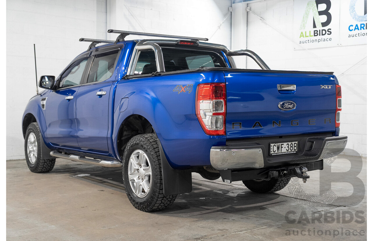 11/2014 Ford Ranger XLT 3.2 (4x4) PX Super Cab Pick Up Blue 3.2L