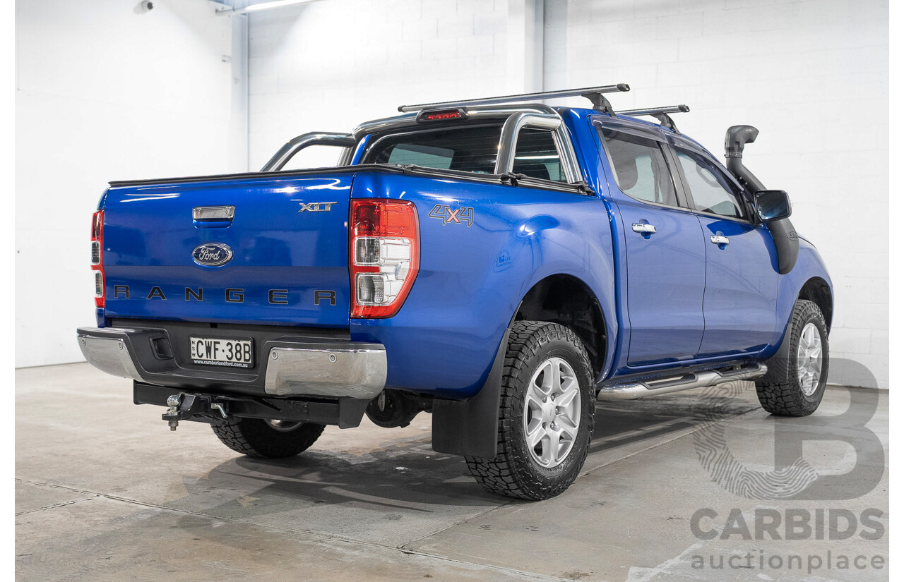 11/2014 Ford Ranger XLT 3.2 (4x4) PX Super Cab Pick Up Blue 3.2L