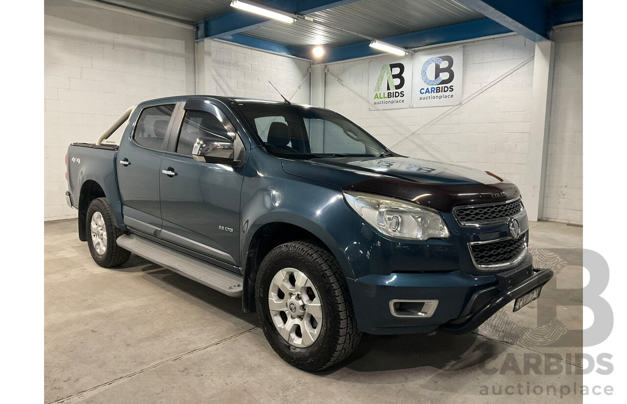 06/2014 Holden Colorado LTZ (4x4) RG MY14 Crew Cab P/Up Blue Turbo Diesel 2.8L