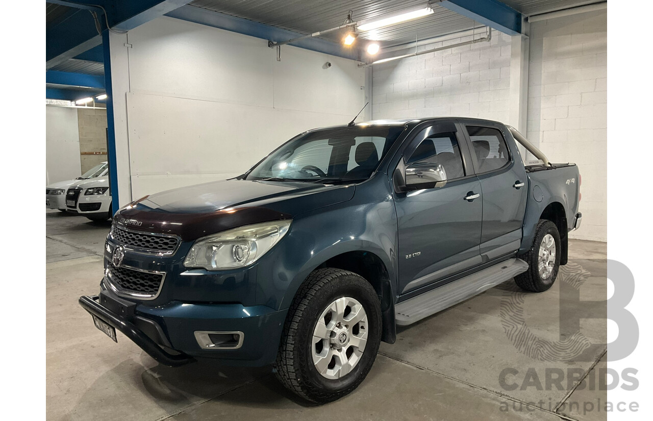 06/2014 Holden Colorado LTZ (4x4) RG MY14 Crew Cab P/Up Blue Turbo Diesel 2.8L