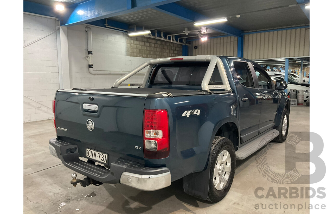 06/2014 Holden Colorado LTZ (4x4) RG MY14 Crew Cab P/Up Blue Turbo Diesel 2.8L