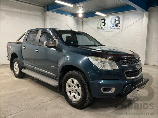 06/2014 Holden Colorado LTZ (4x4) RG MY14 Crew Cab P/Up Blue Turbo Diesel 2.8L