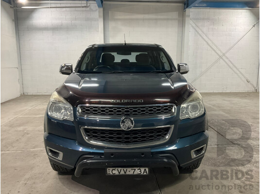 06/2014 Holden Colorado LTZ (4x4) RG MY14 Crew Cab P/Up Blue Turbo Diesel 2.8L