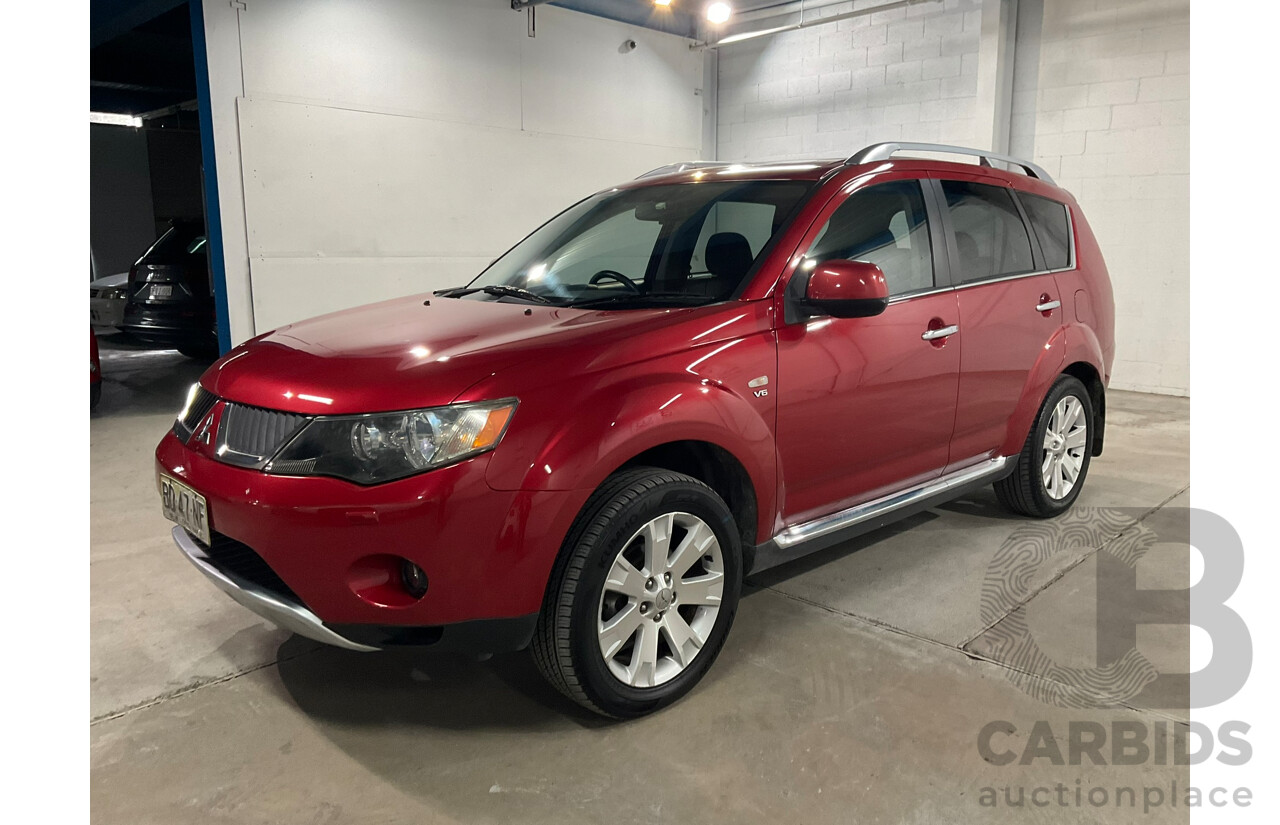 07/2009 Mitsubishi Outlander VR-X 7 Seater 4x4 ZG MY08 4d Wagon Red 3.0L