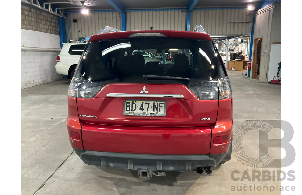 07/2009 Mitsubishi Outlander VR-X 7 Seater 4x4 ZG MY08 4d Wagon Red 3.0L