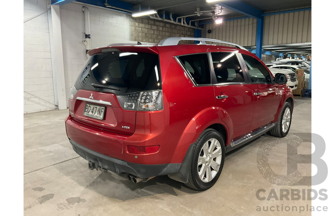 07/2009 Mitsubishi Outlander VR-X 7 Seater 4x4 ZG MY08 4d Wagon Red 3.0L