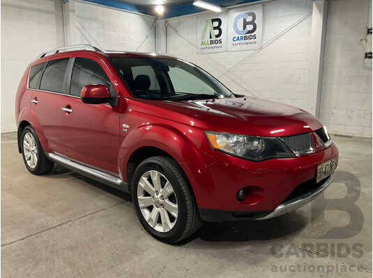 07/2009 Mitsubishi Outlander VR-X 7 Seater 4x4 ZG MY08 4d Wagon Red 3.0L