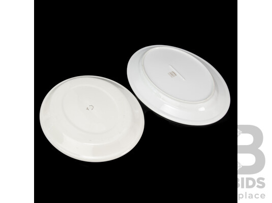Two Australian Government Fine China Plates, Gilt Line Edge with Coat of Arms