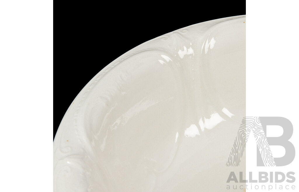 Large Antique R. Fowler Porcelain Wash Bowl, Made in Australia