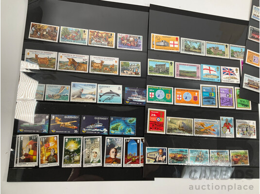 Collection of 1970's-1980's Mint Stamps and Packs Including Guernsey, Jersey, Isle of Man