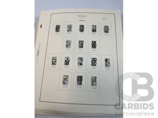 Official Scott USA Hingeless Stamp Album Pages Spanning 1992 to 2008 - Approximately 180 Pages