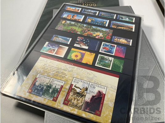 Two Australian Annual Stamp Albums, 1999 and 2000 - Face Value $121