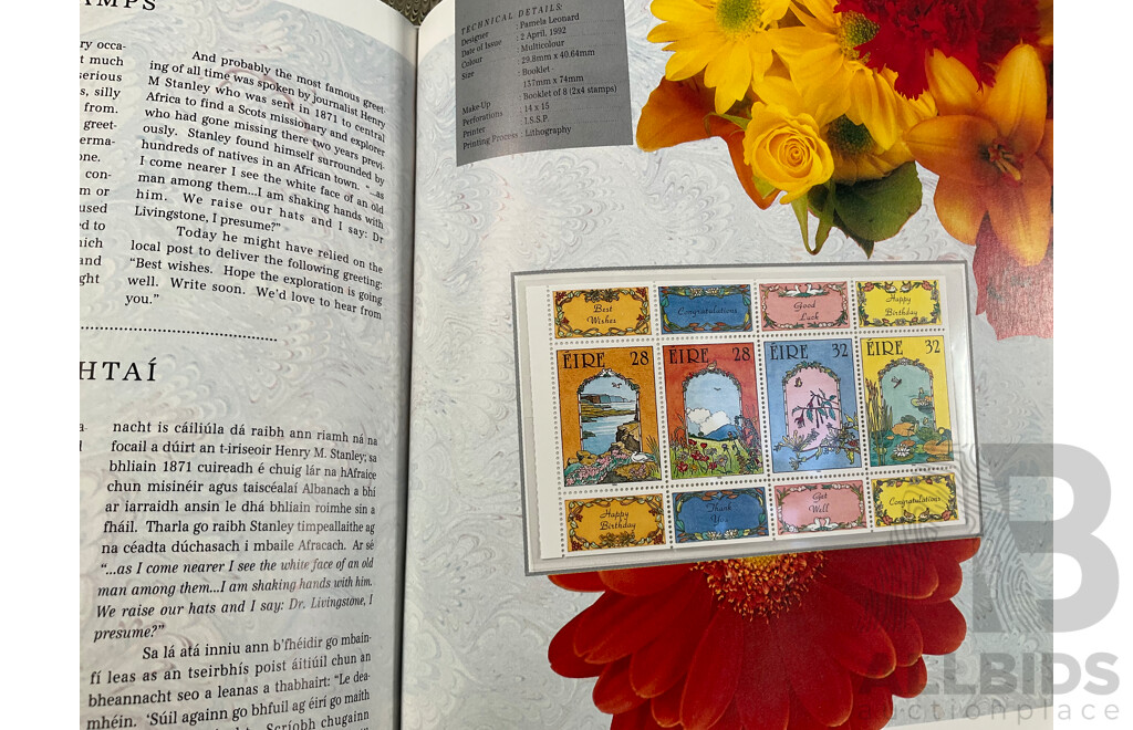Five Irish Annual Stamp Albums Including 1990-1991 Limited Edition, 1991-1992, 1997, 1998