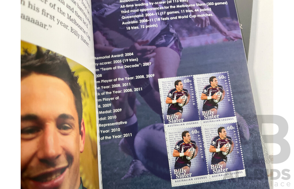 Thirteen Australian Stamp Booklets Including Australian Birds, Shining Lights, Novel Lives, Diva, Barry Humphries, Trailblazers and More