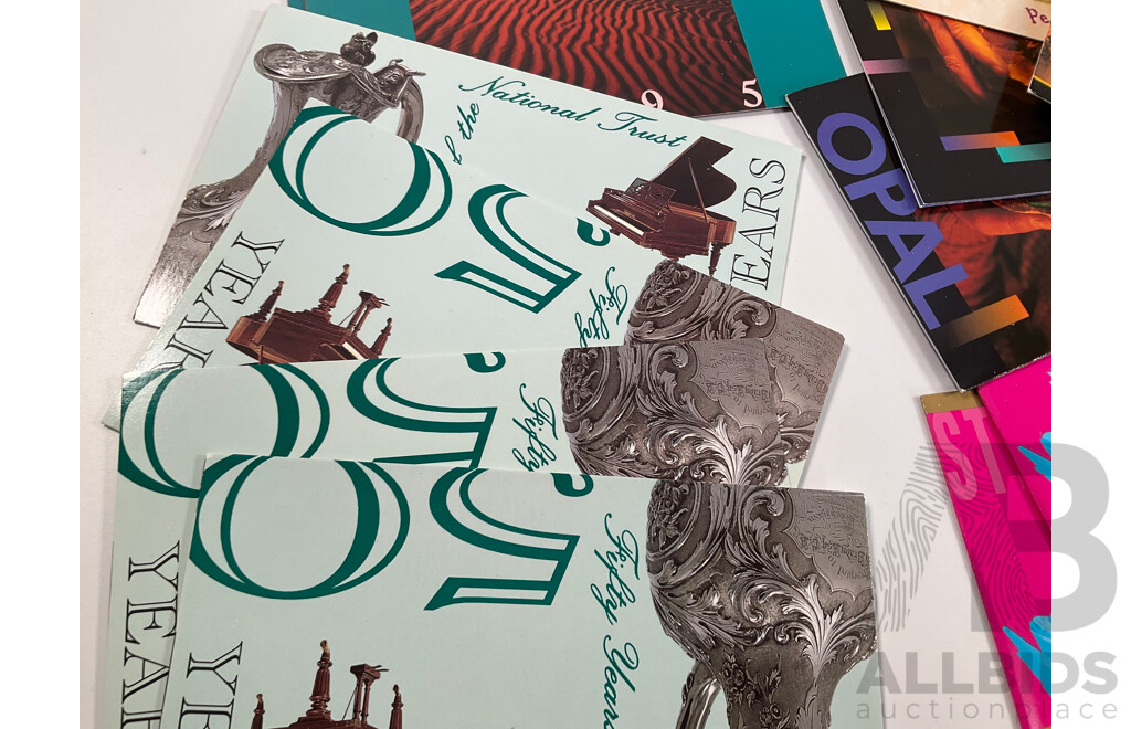 Collection of Australian Stamp Packs Spanning 1994 to 1996 Including Joint Issues, Pets, Australian Wildlife, Australia Remembers 1945, Thinking of You, World Heritage, Pearl Diamond, Opal and More - Face Value Over $200