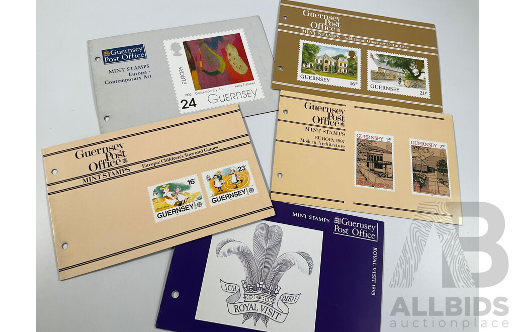 Collection of 1970's-1980's Mint Stamps and Packs Including Guernsey, Jersey, Isle of Man