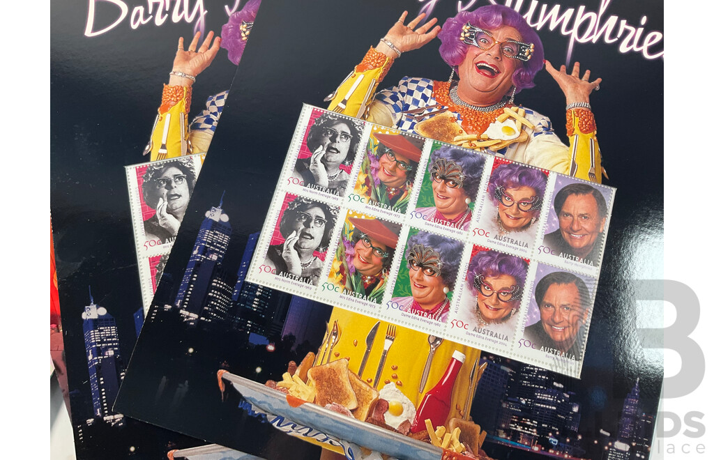 Forty Australian Mint Stamp Mini Sheets Including Special Occasions, Rising Sun, ANZUS, Mythical Creatures in 3D, QE2 Birthday 2005, Dame Nellie Melba, Mostly Doubles - Fave Value Over $217