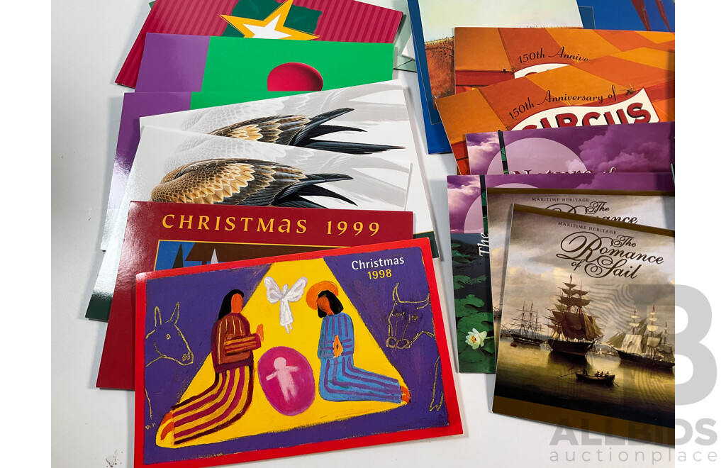 Sixty Five Australian Mint Stamp Packs Including Joint Issues, 100 Years Test Rugby, Perth Mint Centenary, Endangered Birds and More, Face Value Approximately $180