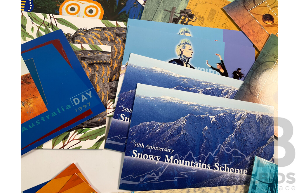 Sixty Five Australian Mint Stamp Packs Including Joint Issues, 100 Years Test Rugby, Perth Mint Centenary, Endangered Birds and More, Face Value Approximately $180