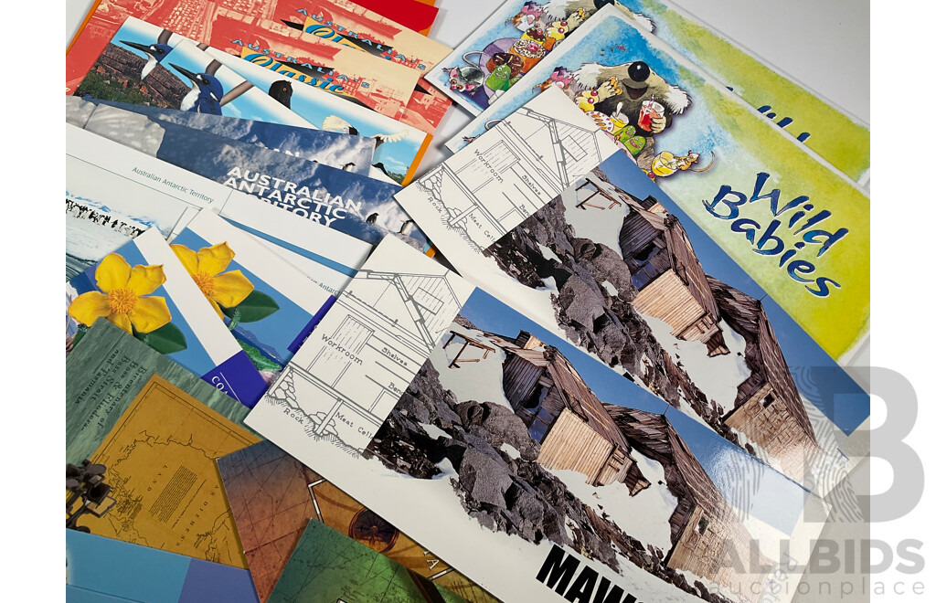Sixty Five Australian Mint Stamp Packs Including Joint Issues, 100 Years Test Rugby, Perth Mint Centenary, Endangered Birds and More, Face Value Approximately $180