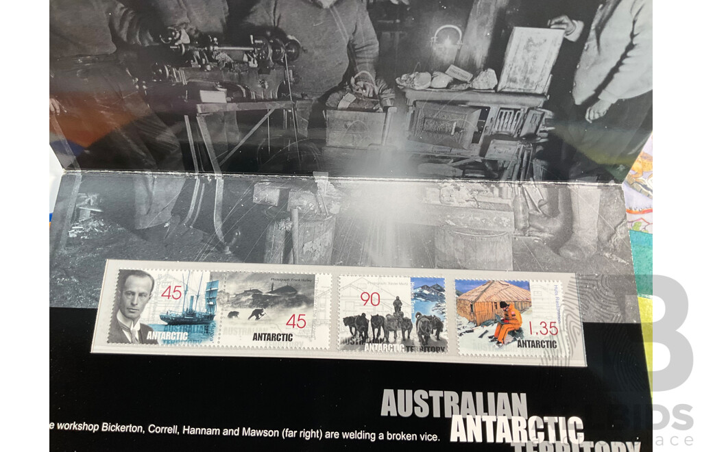 Sixty Five Australian Mint Stamp Packs Including Joint Issues, 100 Years Test Rugby, Perth Mint Centenary, Endangered Birds and More, Face Value Approximately $180