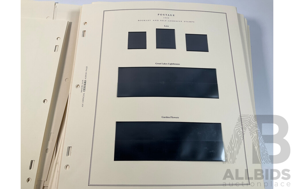 Official Scott USA Hingeless Stamp Album Pages Spanning 1992 to 2008 - Approximately 180 Pages