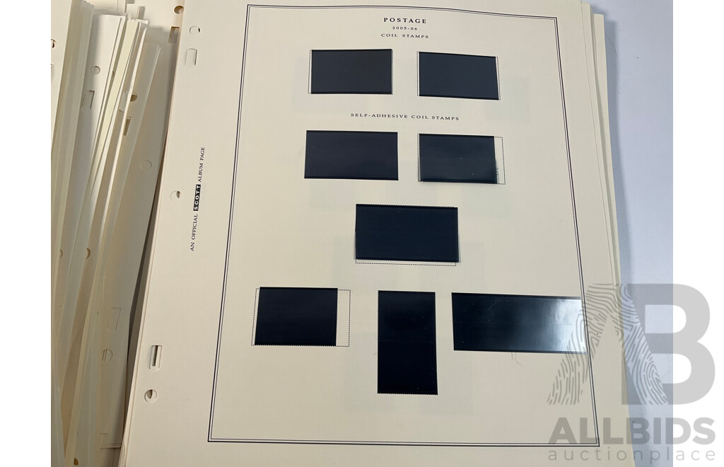 Official Scott USA Hingeless Stamp Album Pages Spanning 1992 to 2008 - Approximately 180 Pages
