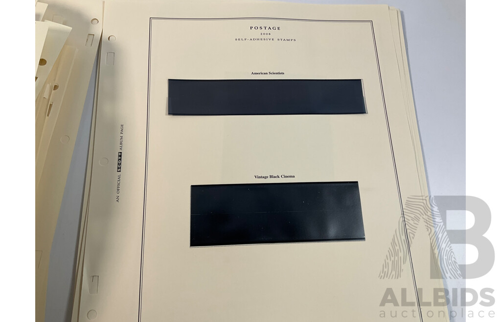 Official Scott USA Hingeless Stamp Album Pages Spanning 1992 to 2008 - Approximately 180 Pages