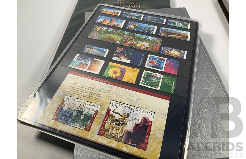 Two Australian Annual Stamp Albums, 1999 and 2000 - Face Value $121