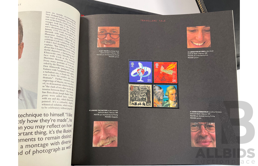 Eight United Kingdom Royal Mail Mint Stamp Albums, Special Stamps, Millennium Stamps Including 1999, 2000, 2001, 2002, 2003, 2004, 2005, 2012
