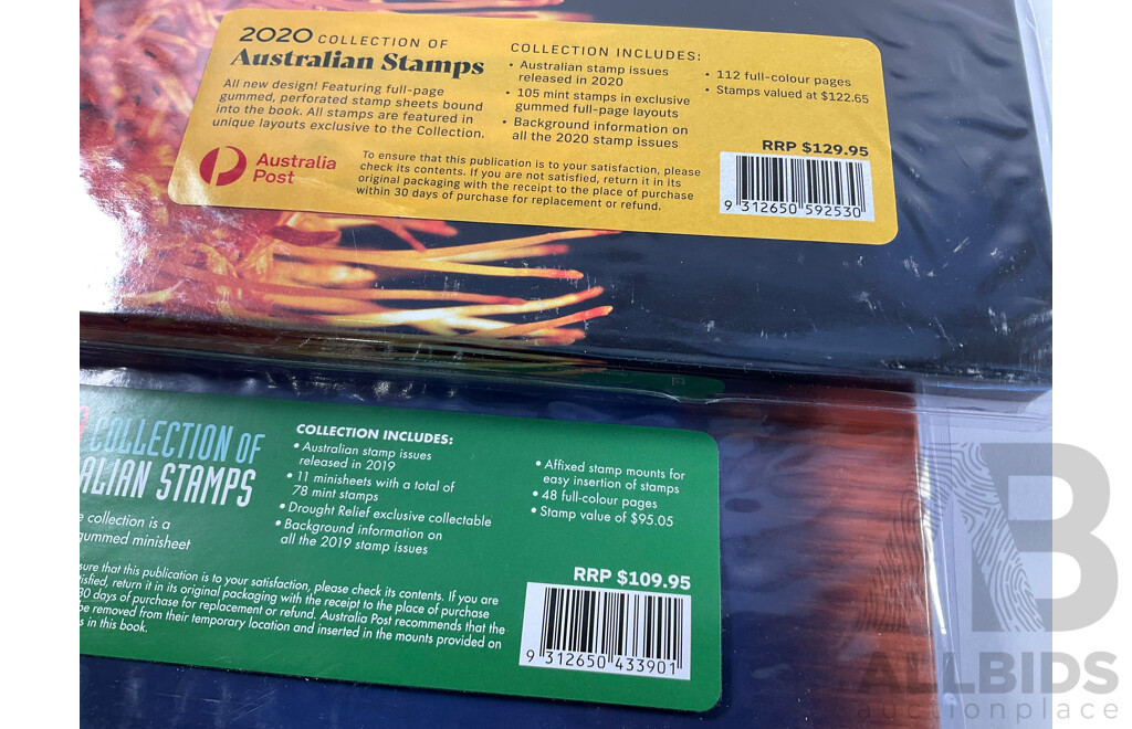 Australian 2020 and 2021 Annual Mint Stamp Albums - Face Value $217