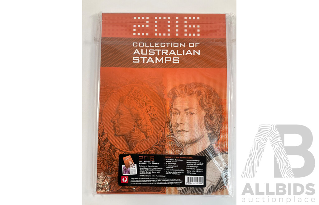 Australian 2016 Annual Stamp Album - Face Value $109