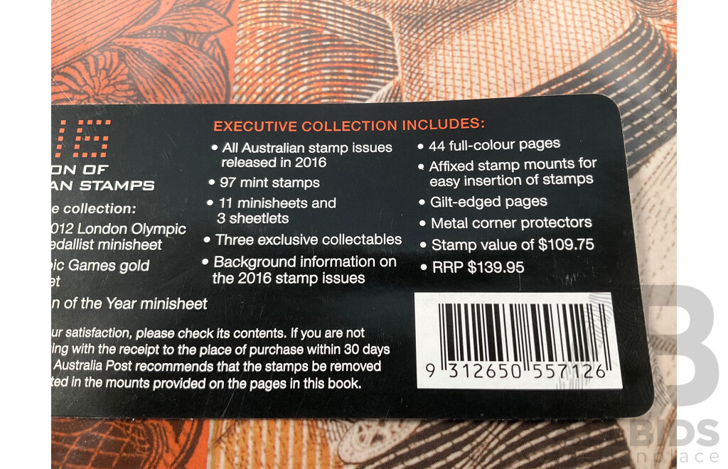 Australian 2016 Annual Stamp Album - Face Value $109