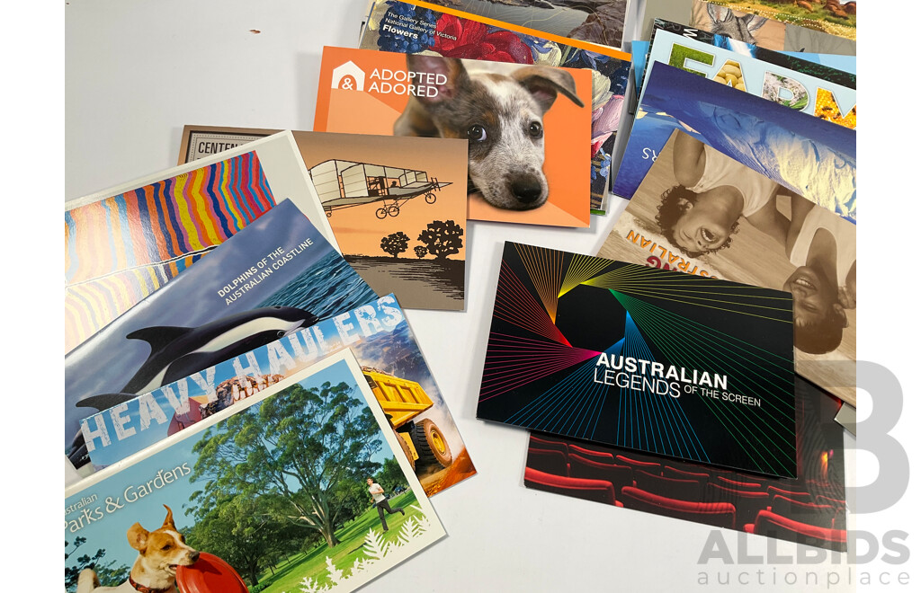 Collection of Australian Mint Stamp Packs Including 2012 Legends of Football, QE2 Birthday 2009, Christmas 2011 and More - Face Value Approximately $245