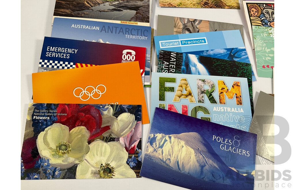 Collection of Australian Mint Stamp Packs Including 2012 Legends of Football, QE2 Birthday 2009, Christmas 2011 and More - Face Value Approximately $245