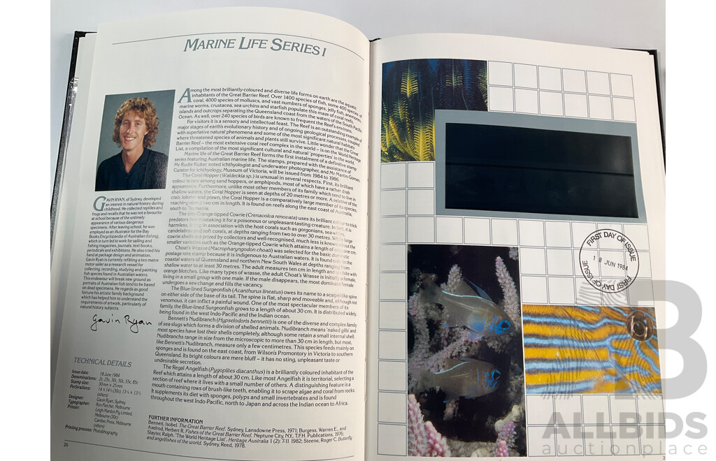 Four Australian Annual Stamp Albums Including 1981, 1982, 1983, 1984 - Face Value $77