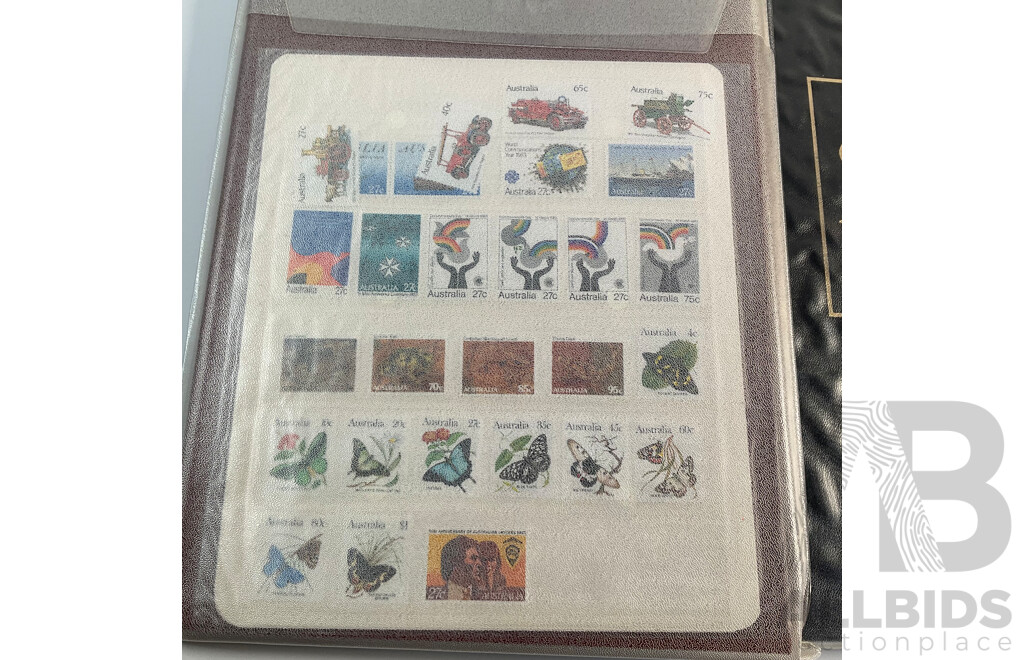 Four Australian Annual Stamp Albums Including 1981, 1982, 1983, 1984 - Face Value $77