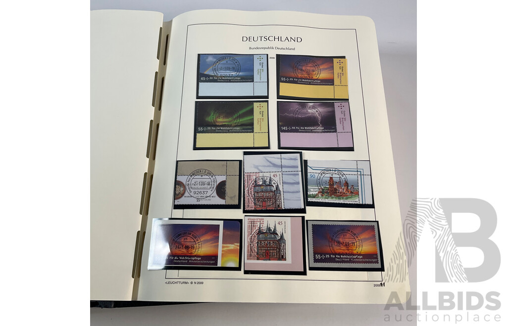 Album of German 2009-2011 Mint Stamp Sets, Blocks, Mini Sheets and First Day Covers