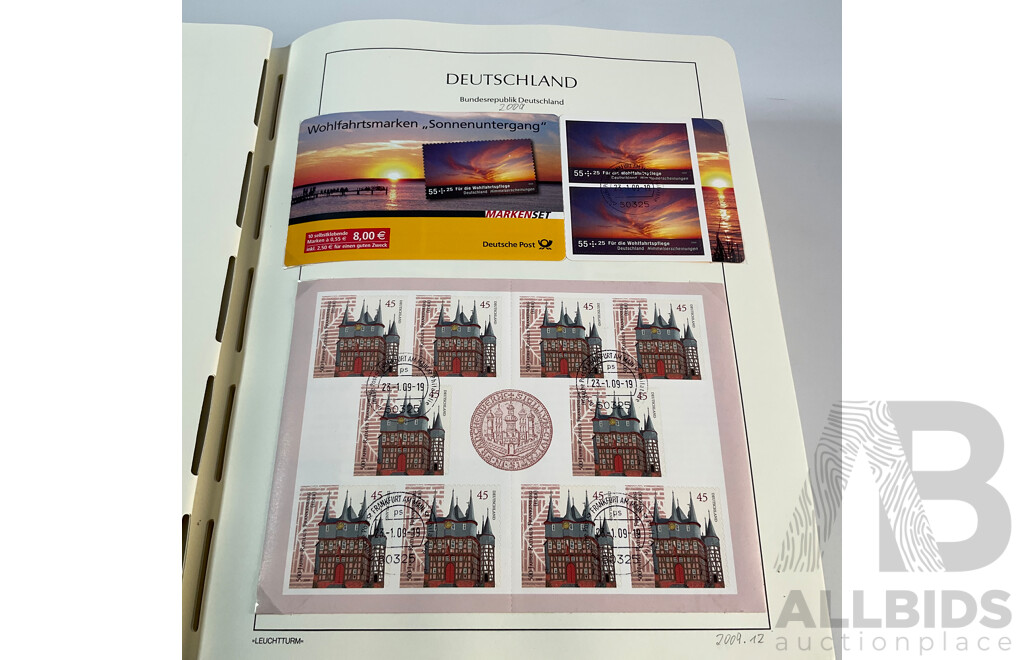 Album of German 2009-2011 Mint Stamp Sets, Blocks, Mini Sheets and First Day Covers