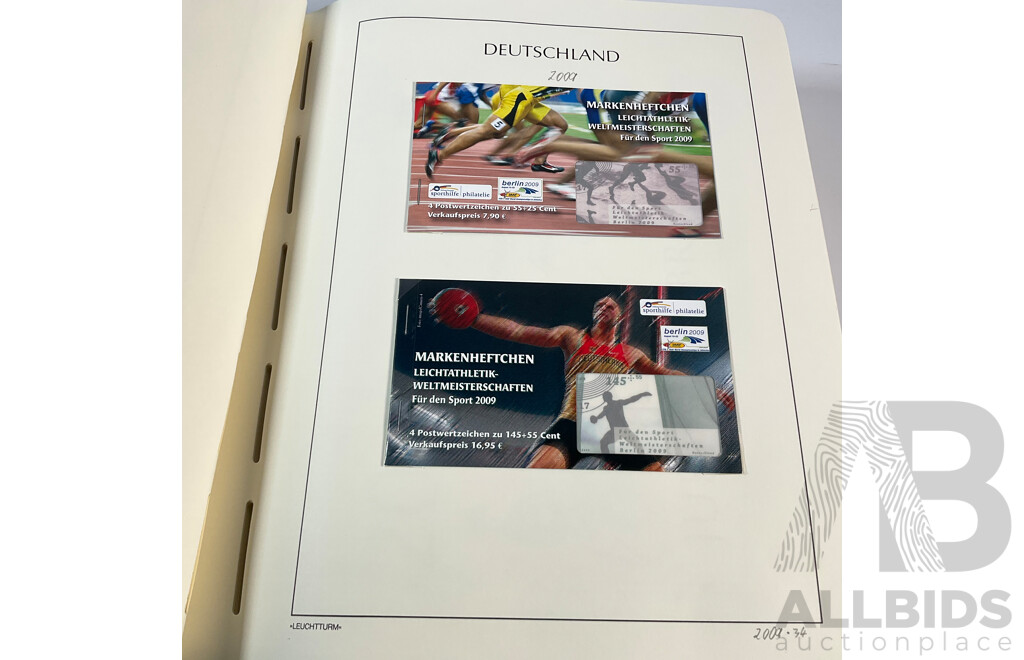 Album of German 2009-2011 Mint Stamp Sets, Blocks, Mini Sheets and First Day Covers