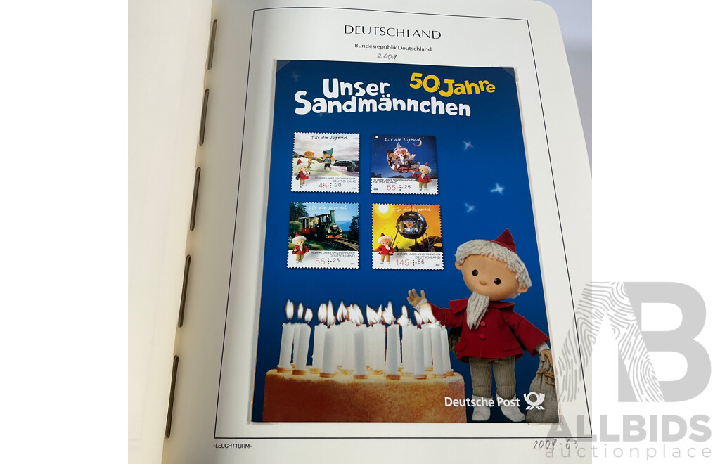 Album of German 2009-2011 Mint Stamp Sets, Blocks, Mini Sheets and First Day Covers
